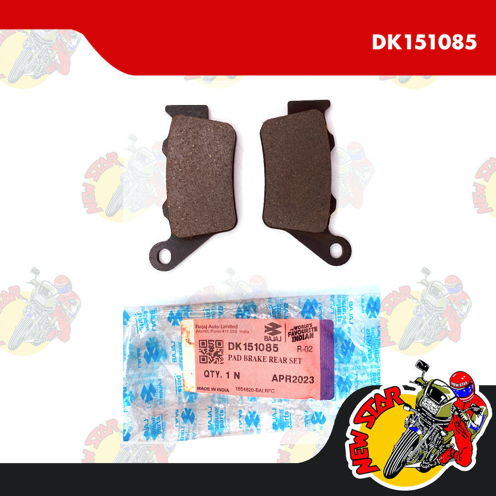 DK151085 | Rear Brake Pad Set | Genuine Bajaj parts | Rouser NS 200 Rouser RS 200