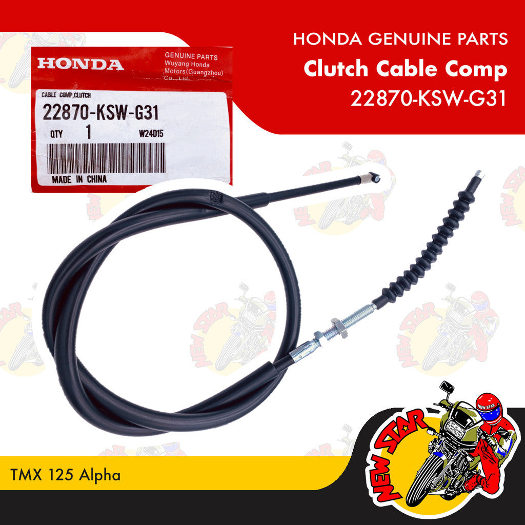 22870-KSW-G31 | Clutch Cable Comp | Genuine Honda parts | TMX 125 Alpha