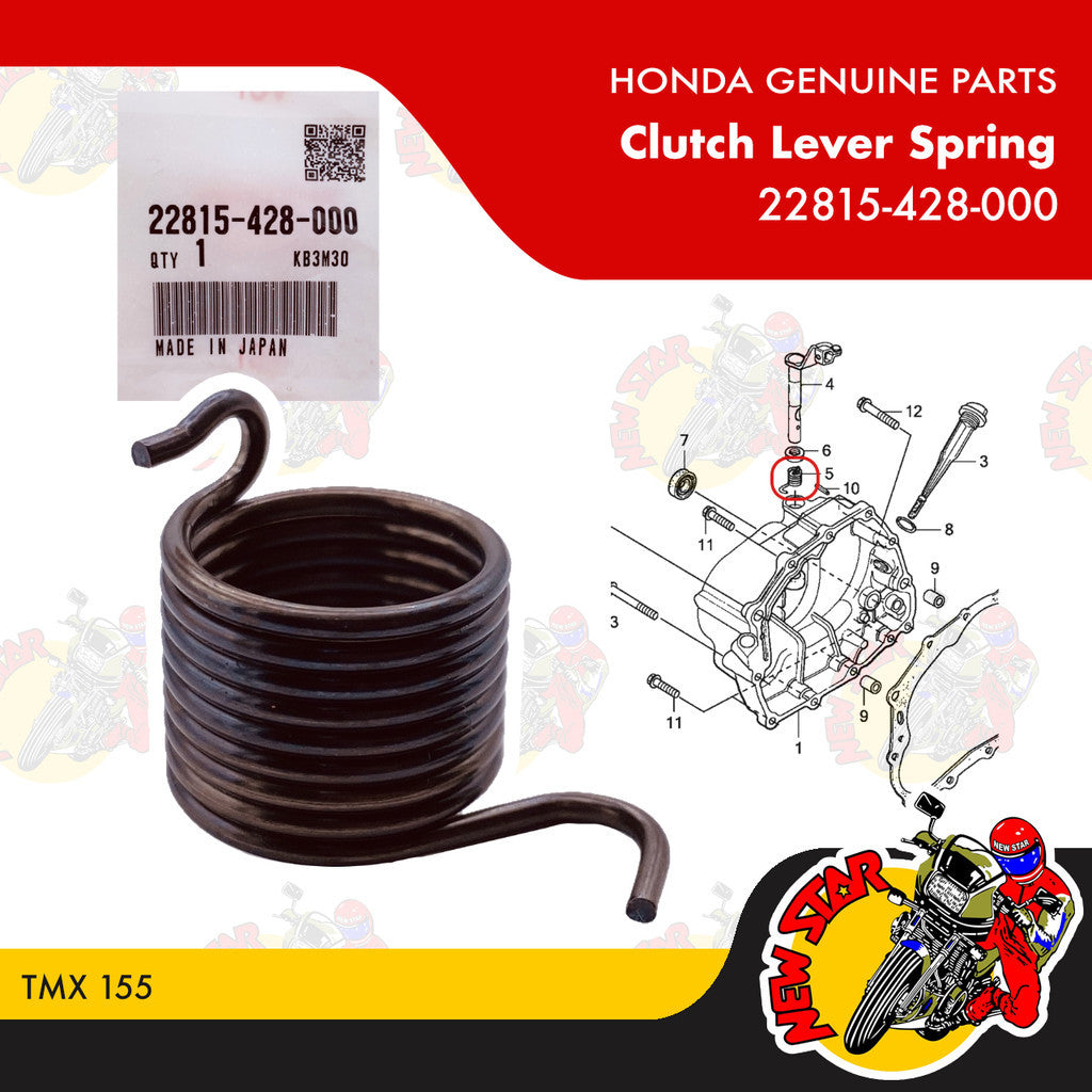 22815-428-000 | Clutch Lever Spring | Genuine Honda parts | TMX 155