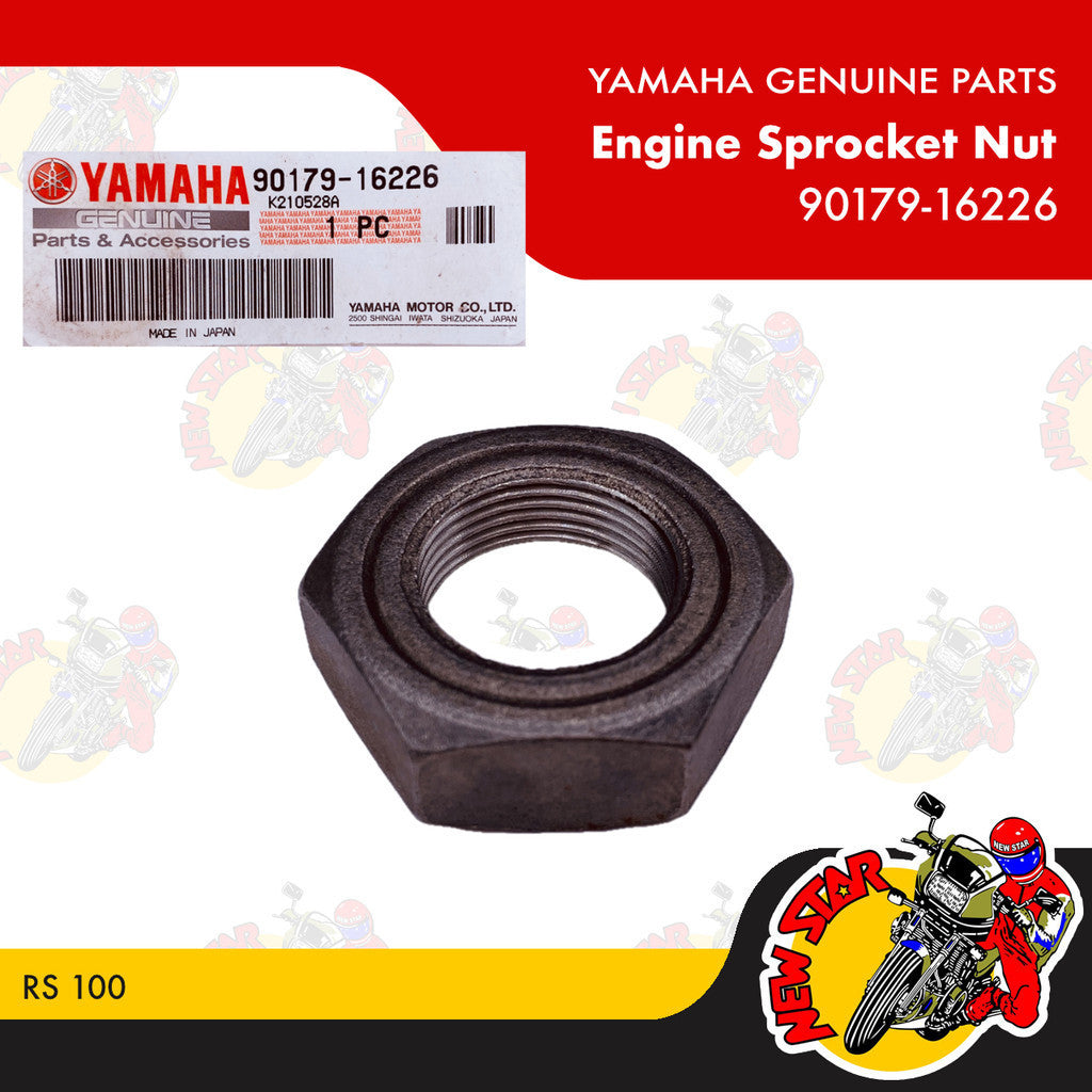 90179-16226 | Engine Sprocket Nut | Genuine Yamaha parts | RS 100