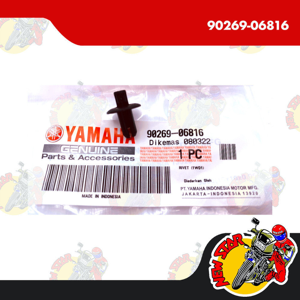 90269-06816 | Rivet | Genuine Yamaha parts | NMax v1/v2 Mio Soul i 125 Aerox v1/v2