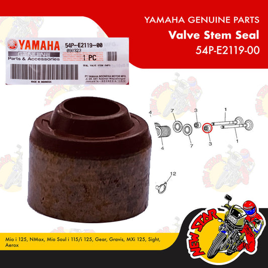 54P-E2119-00 | Valve Stem Seal | Genuine Yamaha parts | Mio i 125 NMax Mio Soul i 115/i 125 Gear