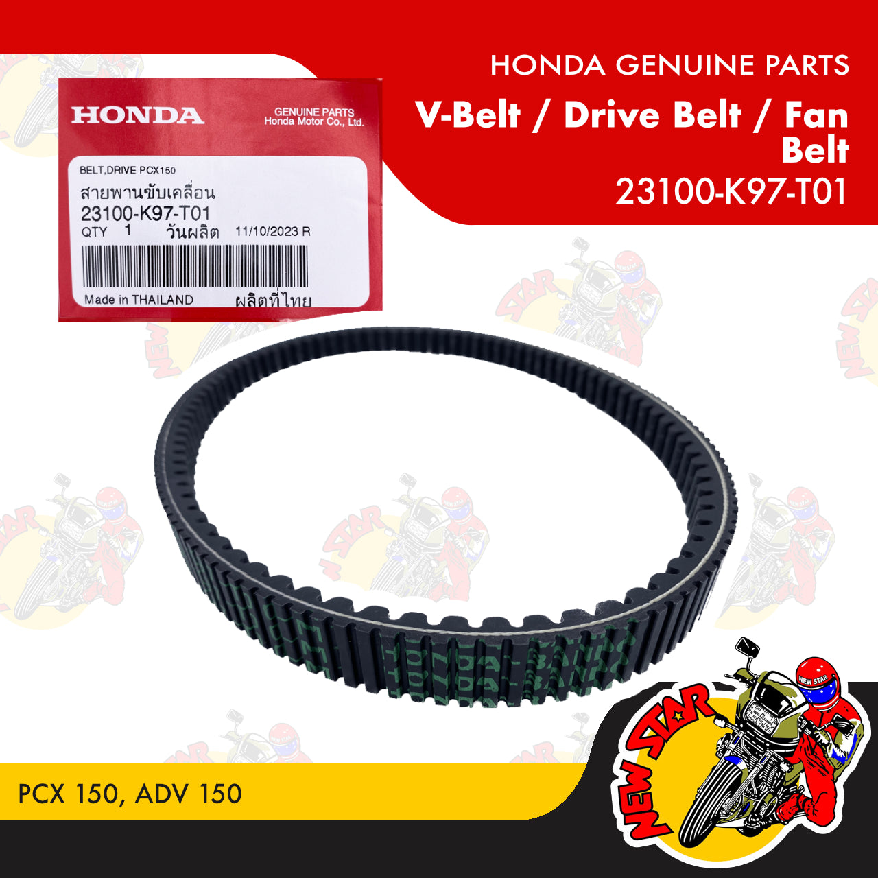 23100-K97-T01 | V-Belt / Drive Belt / Fan Belt | Genuine Honda parts | PCX 150 ADV 150