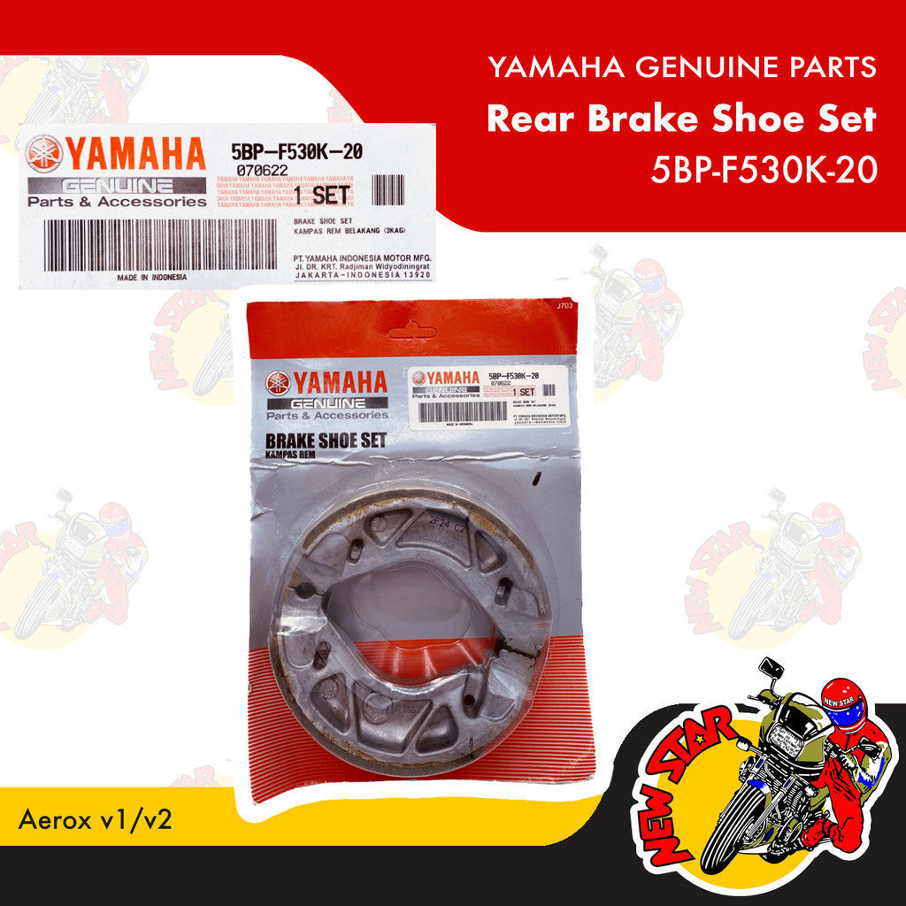 5BP-F530K-20 | Rear Brake Shoe Set | Genuine Yamaha parts | Aerox v1/v2