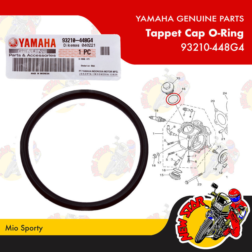 Mio Sporty Tappet Cap Set | Genuine Yamaha parts