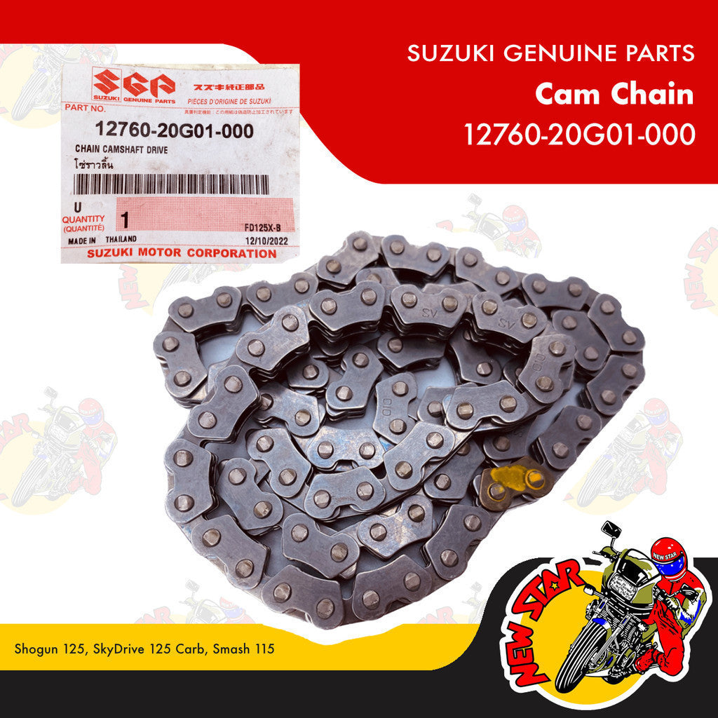 12760-20G01-000 | Cam Timing Chain | Genuine Suzuki parts | Shogun 125 SkyDrive 125 Carb Smash 115