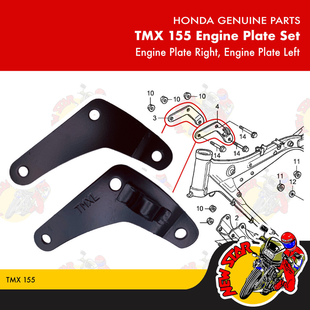 TMX 155 Engine Plate Set | Genuine Honda parts