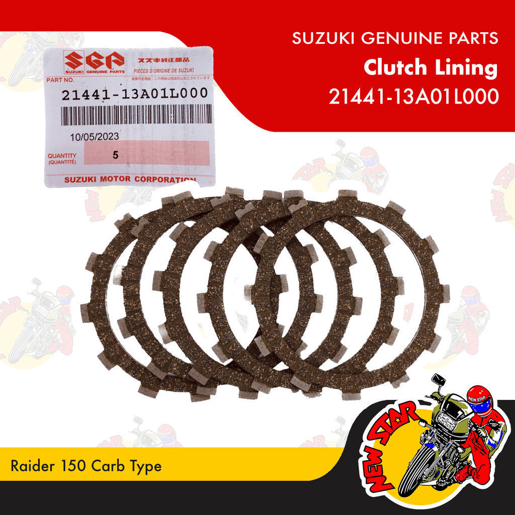21441-13A01L000 | Clutch Lining | Genuine Suzuki parts | Raider 150 Carb