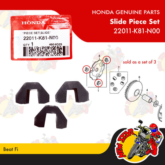 22011-K81-N00 | Slide Piece Set | Genuine Honda parts | Beat Fi