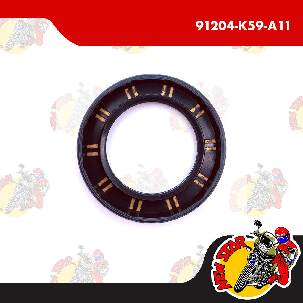 91204-K59-A11 | 34X52X7 Oil Seal | Genuine Honda parts | Click 125i/150i Beat Fi PCX 150/160