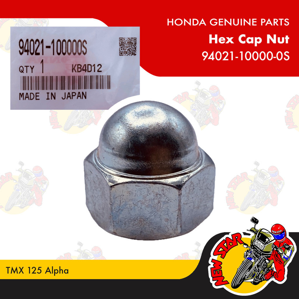 94021-10000-0S | Hex Cap Nut | Genuine Honda parts | TMX 125 Alpha