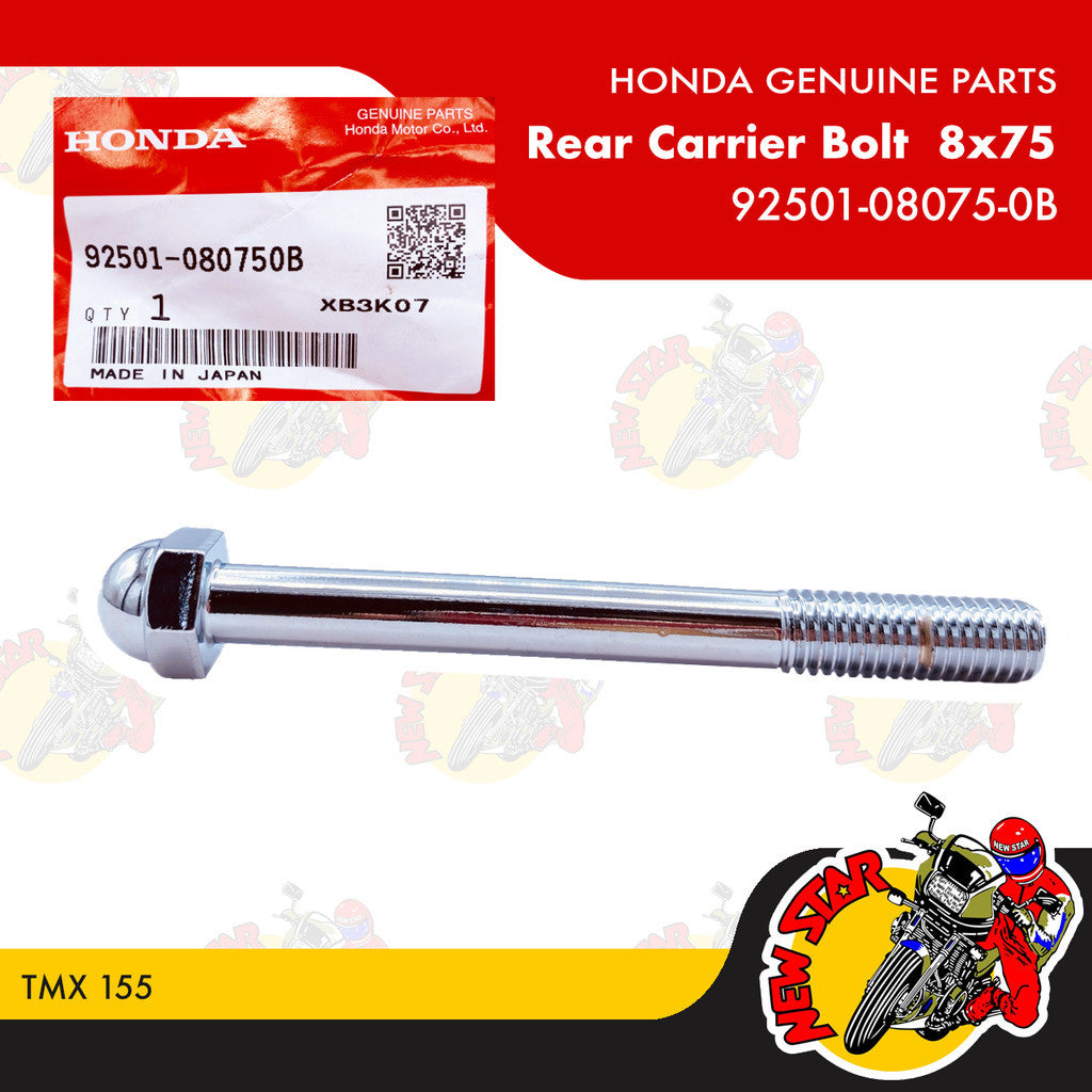 92501-08075-0B | Rear Carrier Bolt  8x75 | Genuine Honda parts | TMX 155