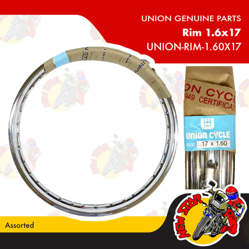 Union-Rim-1.60x17 | Steel Rim 1.6x17 | Genuine Union parts | Assorted