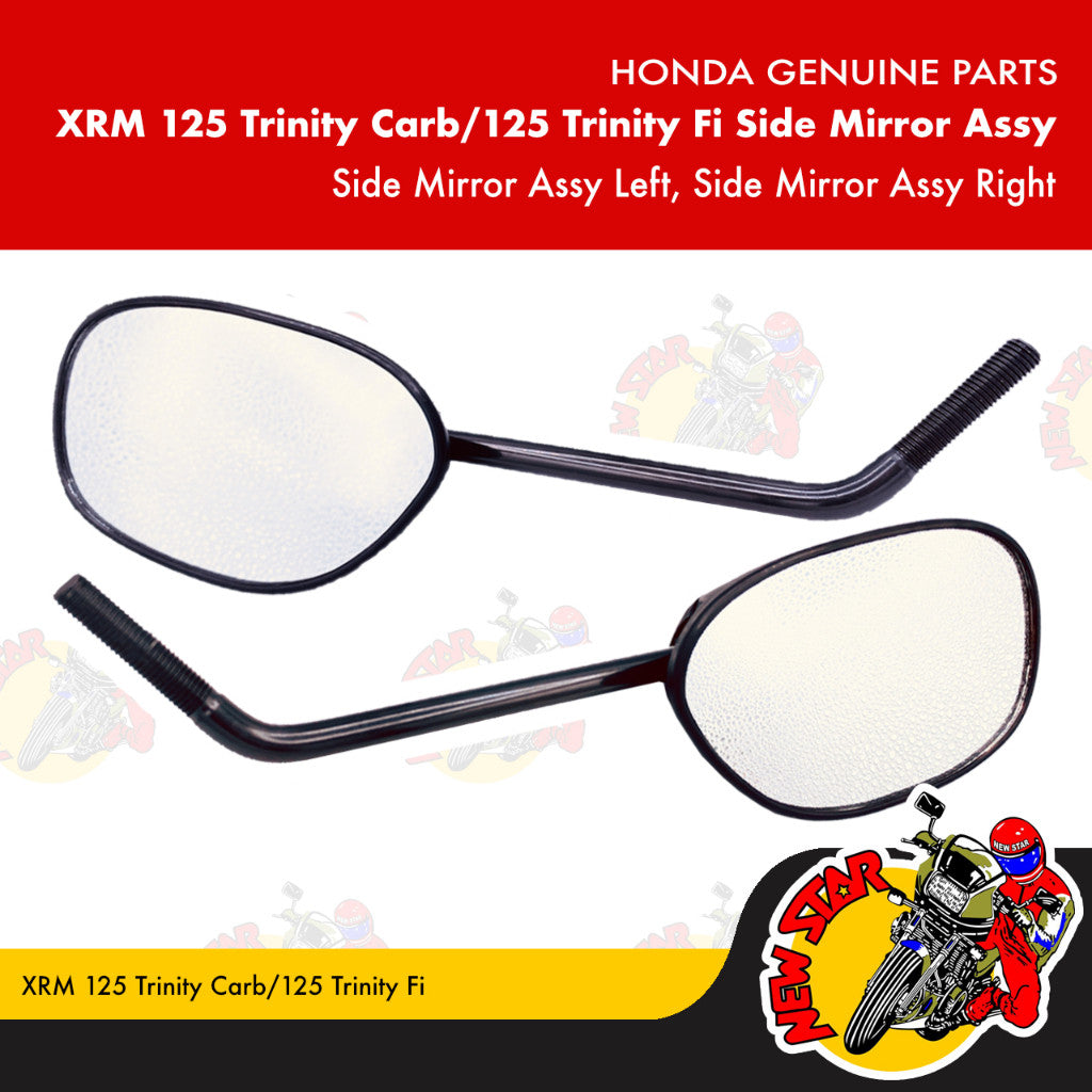 XRM 125 Trinity Carb/125 Trinity Fi Side Mirror Assy | Genuine Honda parts