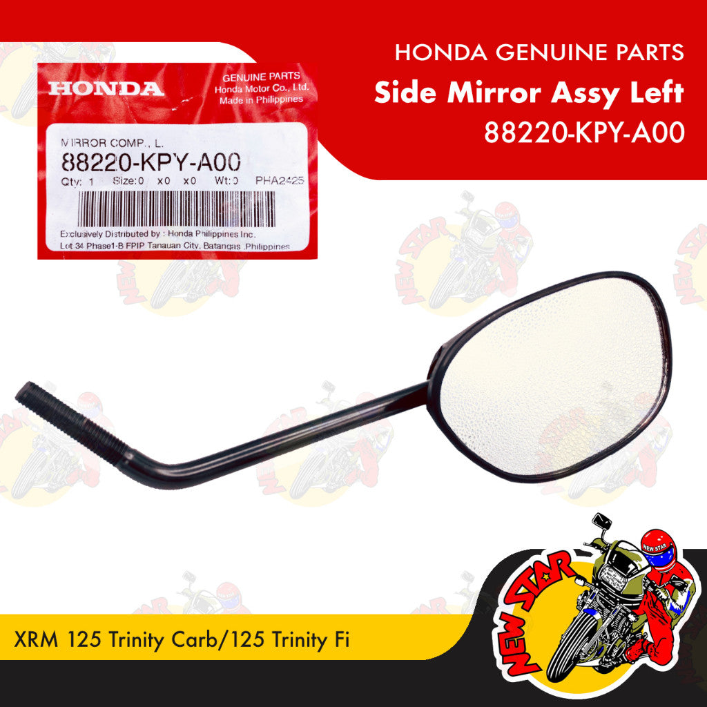 XRM 125 Trinity Carb/125 Trinity Fi Side Mirror Assy | Genuine Honda parts