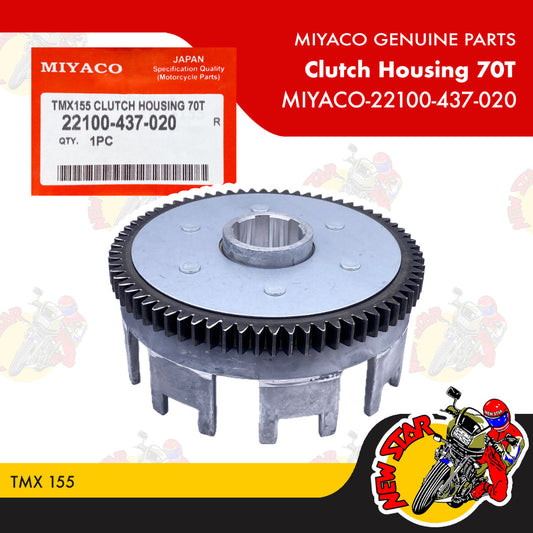 MIYACO-22100-437-020 | Clutch Housing 70T | Genuine Miyaco parts | TMX 155