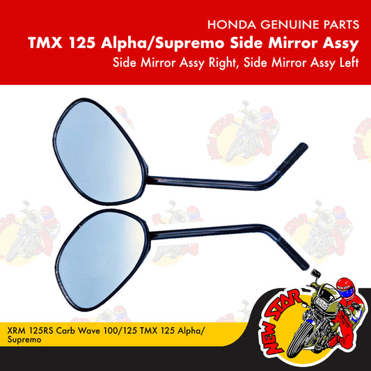 XRM 125RS Carb Wave 100/125 TMX 125 Alpha/Supremo Side Mirror Assy | Genuine Honda parts