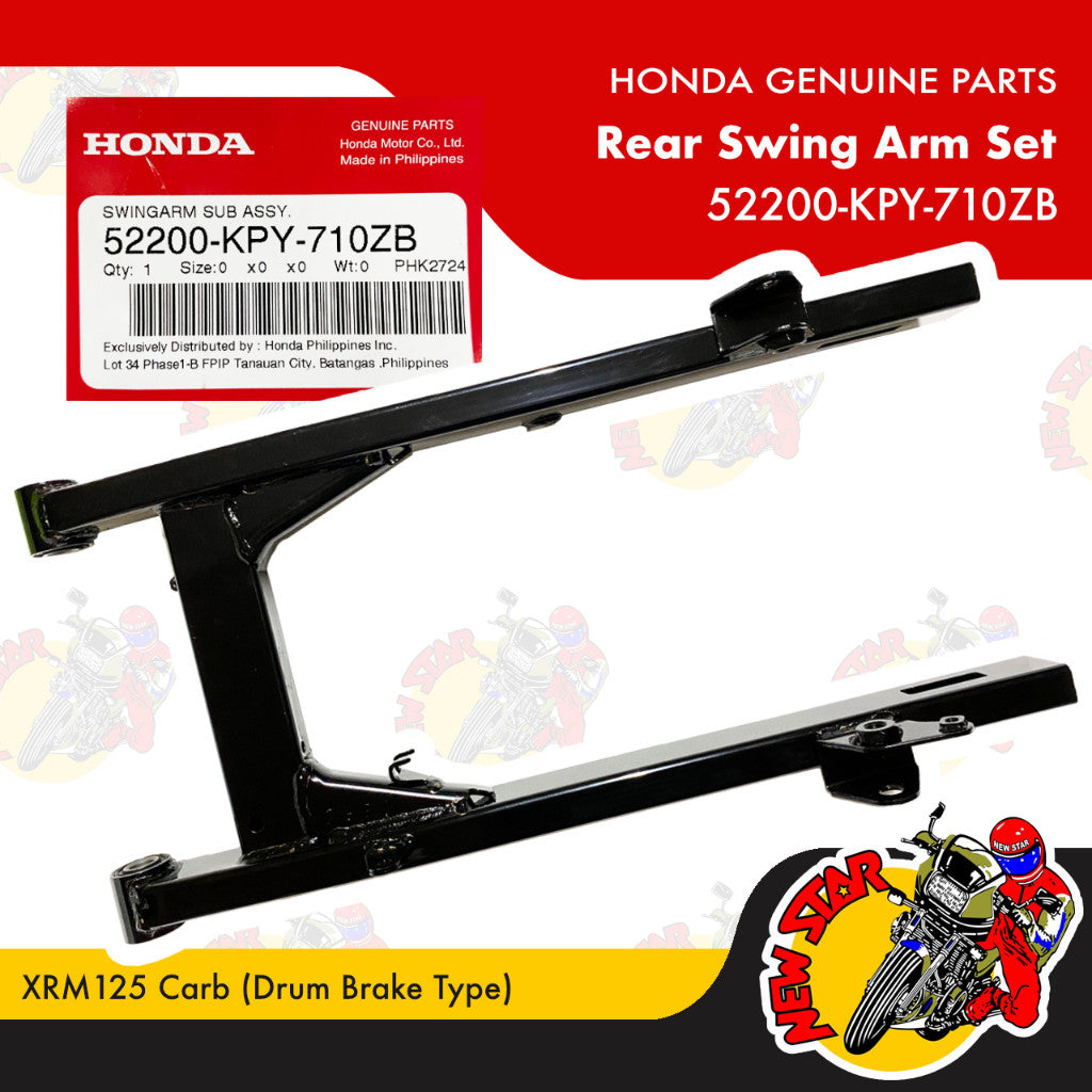 52200-KPY-710ZB | Rear Swing Arm Set | Genuine Honda parts | XRM 125 Carb (Drum Brake Type)