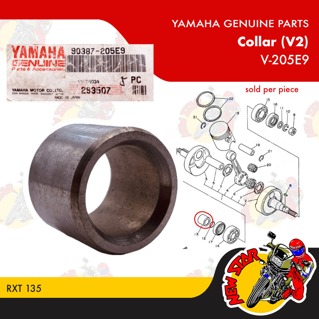 90387-205E9 | Collar (V2) | Genuine Yamaha parts | RXT 135