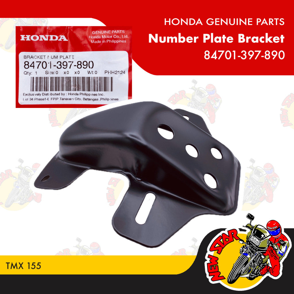 84701-397-890 | Number Plate Bracket | Genuine Honda parts | TMX 155