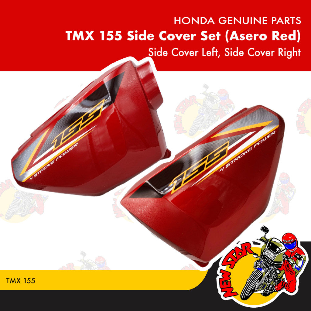 TMX 155 Side Cover Set Red Asero | Genuine Honda parts