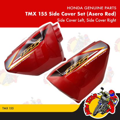 TMX 155 Side Cover Set Red Asero | Genuine Honda parts