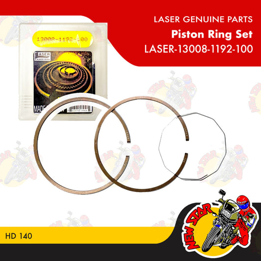 LASER-13008-1192-100 | Piston Ring Set | Genuine Laser parts | HD 140