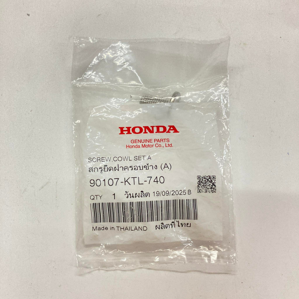 90107-KTL-740 | Cowl Set A Screw | Genuine Honda parts | Wave100R