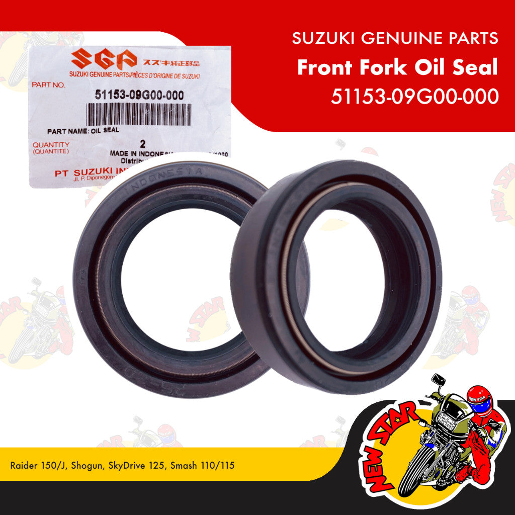 51153-09G00-000 | Front Fork Oil Seal | Genuine Suzuki parts | Raider 150 Raider J Shogun