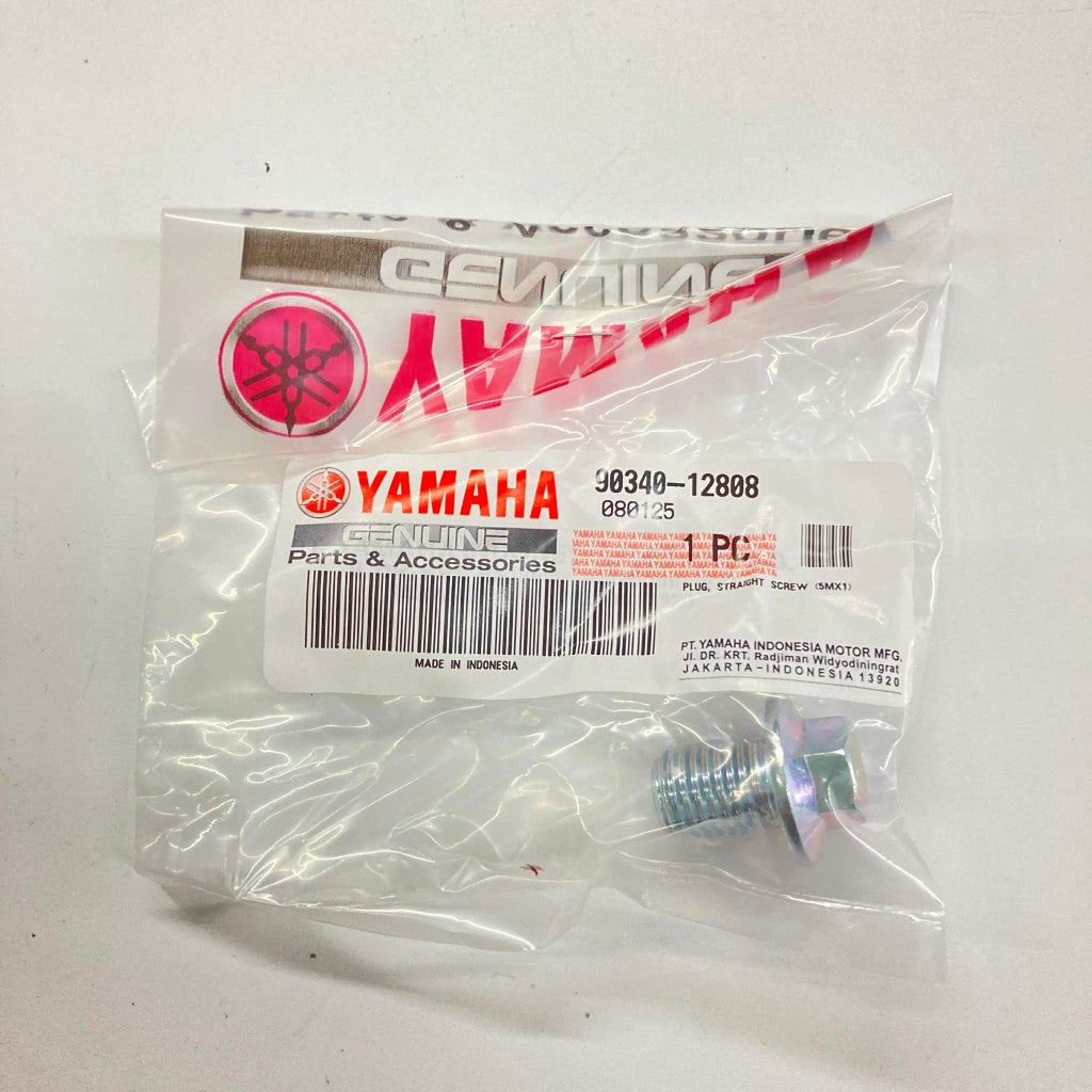 90340-12808 | Straight Screw Oil Drain Plug | Genuine Yamaha parts | Mio Sporty