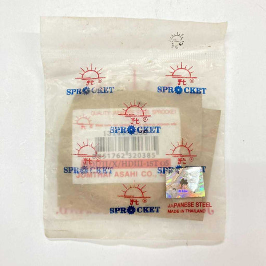 JTGEN-13144-1058-15T | Sprocket 15T | Genuine Jomthai parts | DT125, HDIII, B1LP