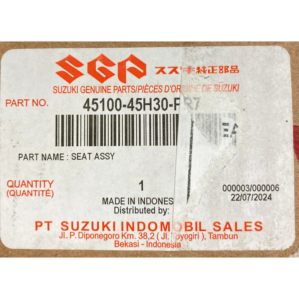 45100-45H30-PR7 | Seat Assy | Genuine Suzuki parts | Smash 115