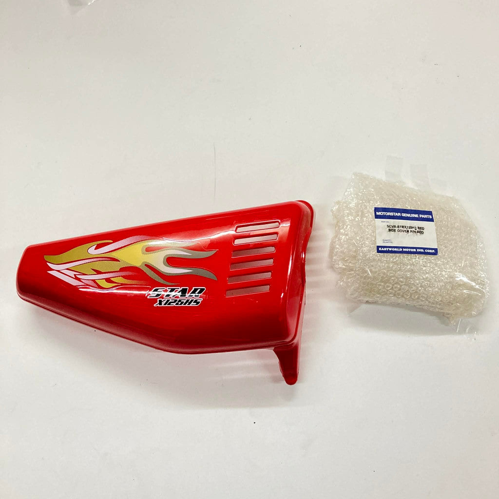 SCVR-STRX125HSREDSIDECOVER-R/H-RED | Side Cover Red Right | Genuine Motorstar parts | Star X 125