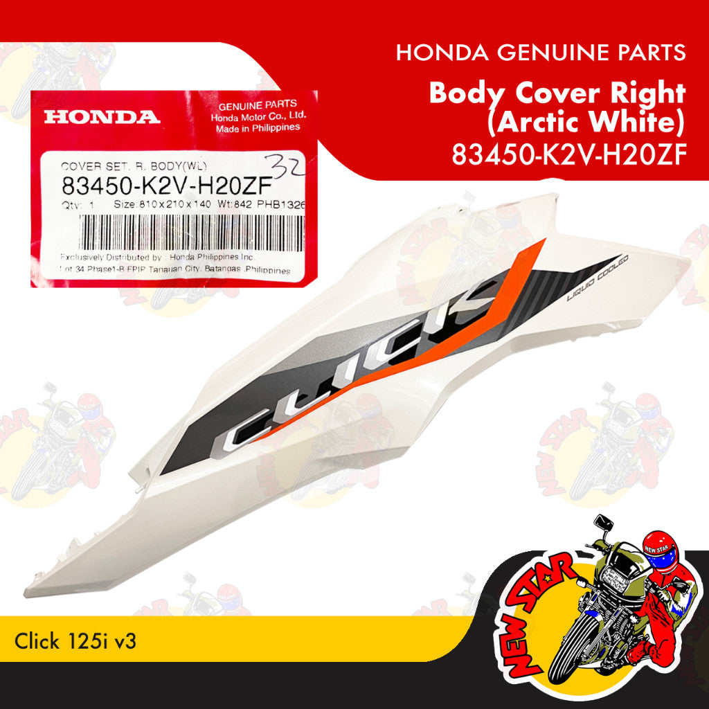 Click 125i v3 Body Cover (Arctic White) | Genuine Honda parts