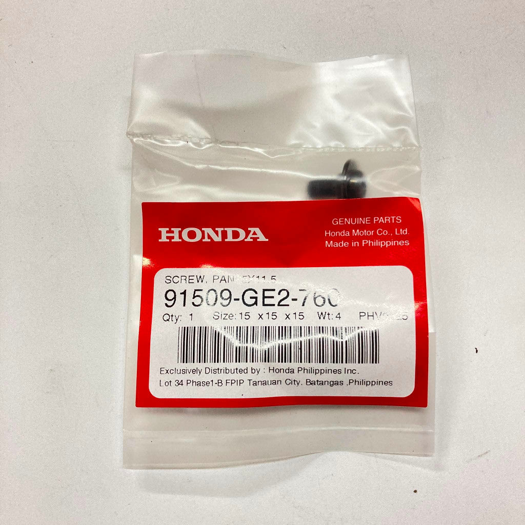 91509-GE2-760 | Pan Screw 5X11.5 | Genuine Honda parts | Wave100R