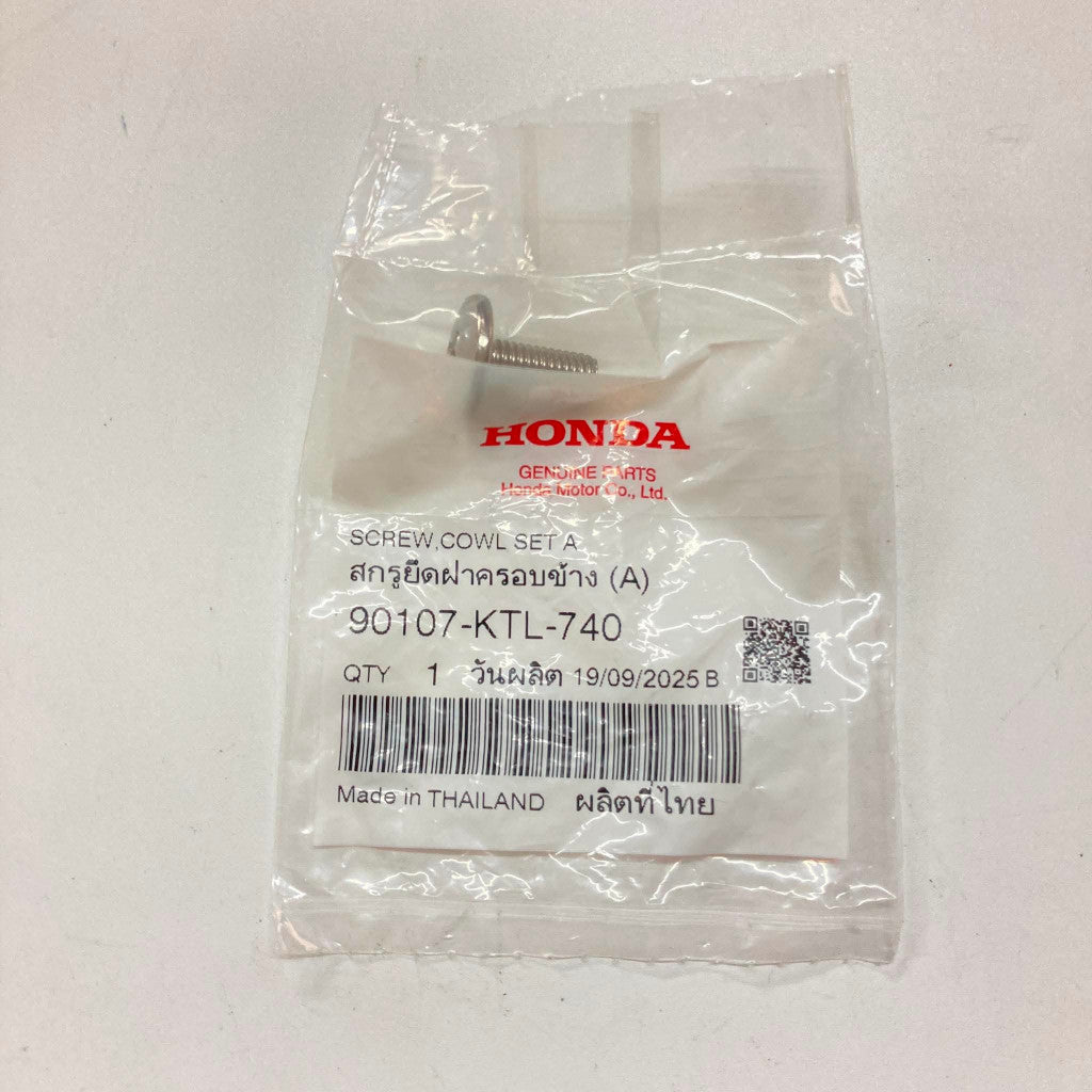 90107-KTL-740 | Cowling Set A Screw | Genuine Honda parts | Wave100R