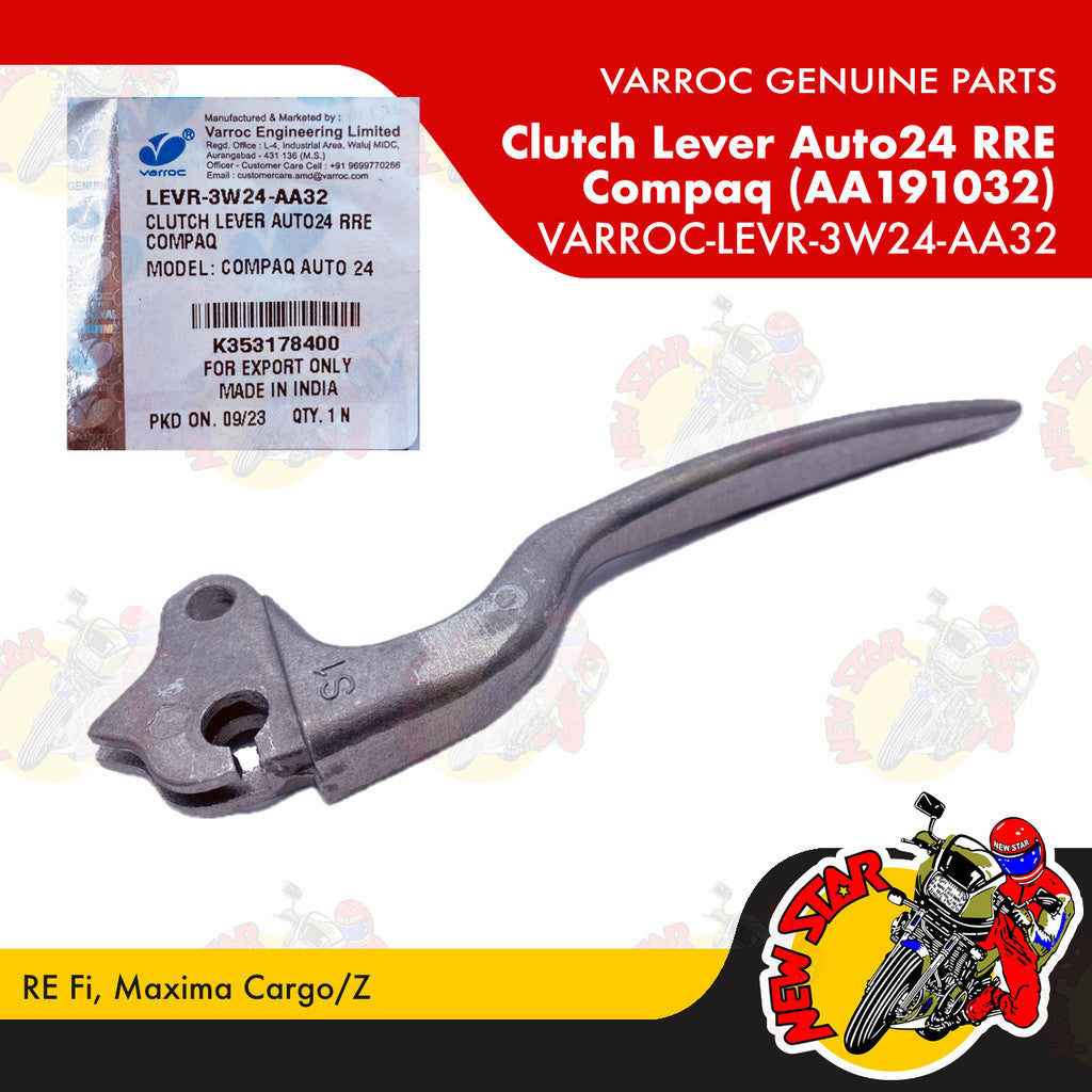 VARROC-LEVR-3W24-AA32 | Clutch Lever Auto24 RRE Compaq (AA191032) | Genuine Varroc parts | RE Fi