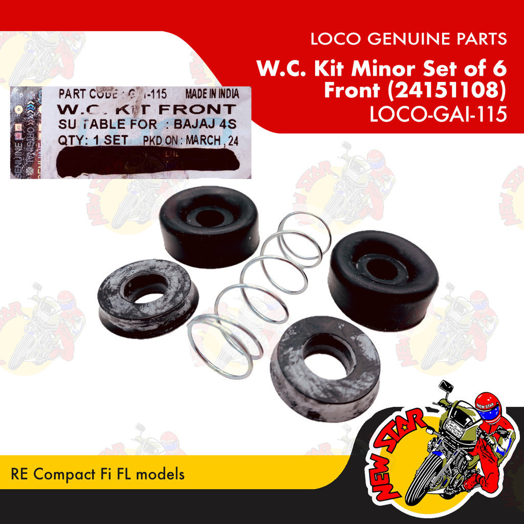 LOCO-GAI-115 | W.C. Kit Minor Set of 6 Front (24151108) | Genuine Loco parts |