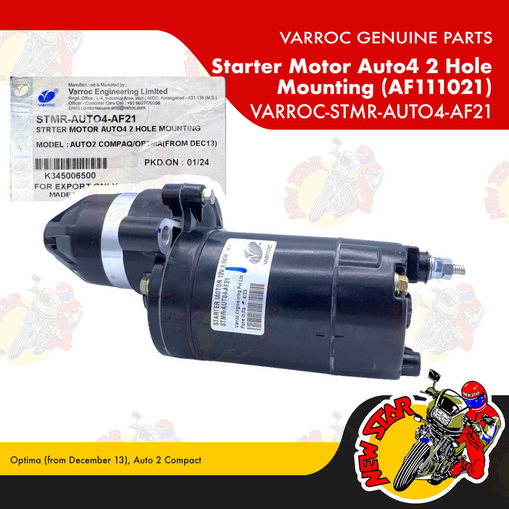VARROC-STMR-AUTO4-AF21 | Starter Motor Auto4 2 Hole Mounting (AF111021) | Genuine Varroc parts |