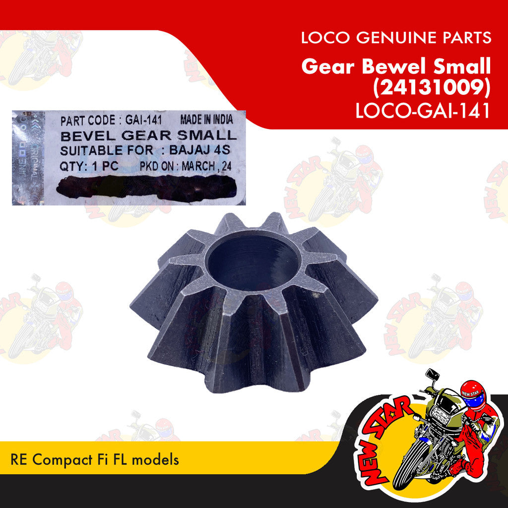 LOCO-GAI-141 | Gear Bewel Small (24131009) | Genuine Loco parts | RE Compact Fi FL models