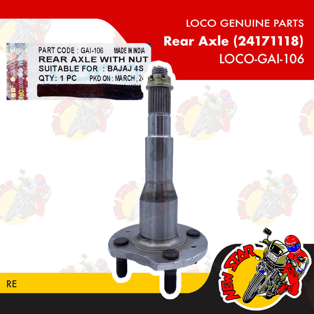LOCO-GAI-106 | Rear Axle (24171118) | Genuine Loco parts | RE