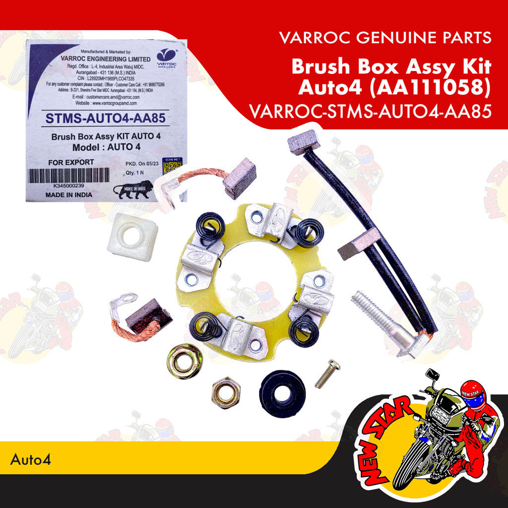 VARROC-STMS-AUTO4-AA85 | Brush Box Assy Kit Auto4 (AA111058) | Genuine Varroc parts | Auto4