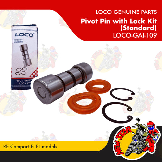 LOCO-GAI-109 | Pivot Pin with Lock Kit (Standard) | Genuine Loco parts | RE Compact Fi FL models