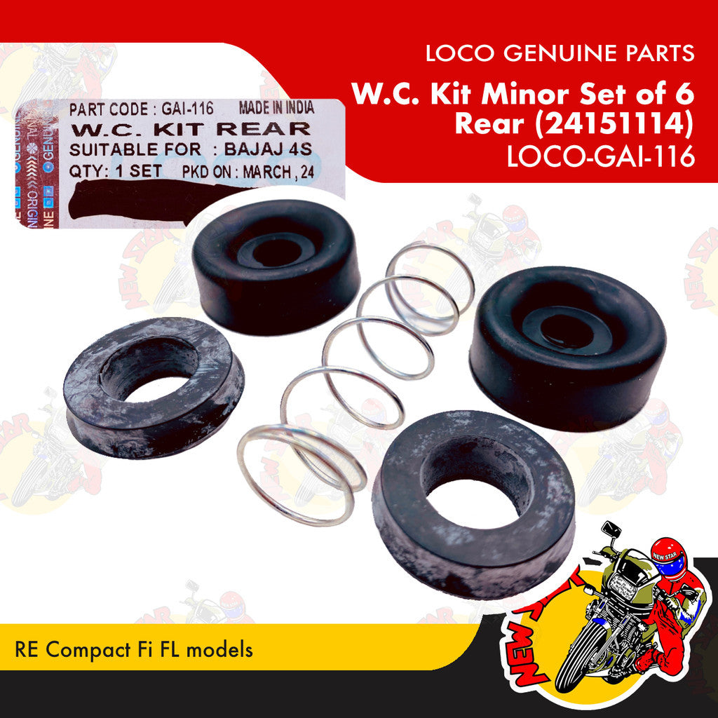 LOCO-GAI-116 | W.C. Kit Minor Set of 6 Rear (24151114) | Genuine Loco parts |