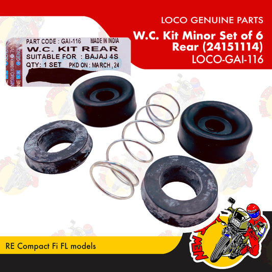 LOCO-GAI-116 | W.C. Kit Minor Set of 6 Rear (24151114) | Genuine Loco parts |