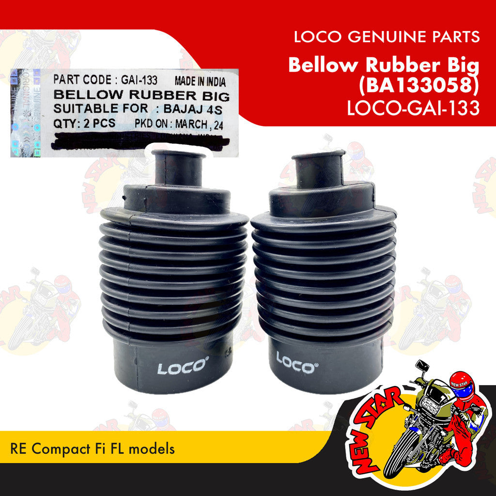 LOCO-GAI-133 | Bellow Rubber Big (BA133058) | Genuine Loco parts | RE Compact Fi FL models