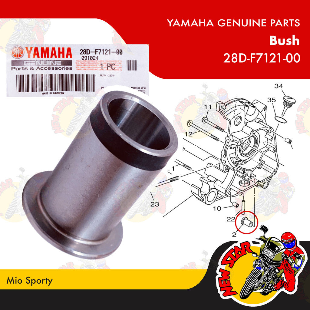 28D-F7121-00 | Bush | Genuine Yamaha parts | Mio Sporty