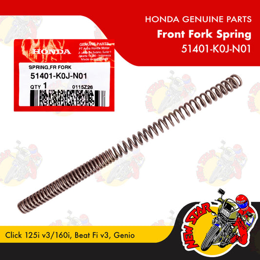 51401-K0J-N01 | Front Fork Spring | Genuine Honda parts | Click 125i v3/160i Beat Fi v3 Genio