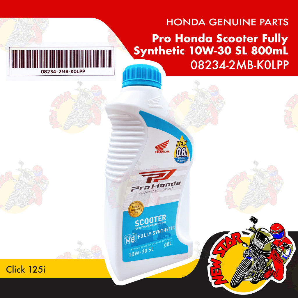 08234-2MB-K0LPP | Pro Honda Scooter Fully Synthetic 10W-30 SL 800mL | Genuine Honda oil |