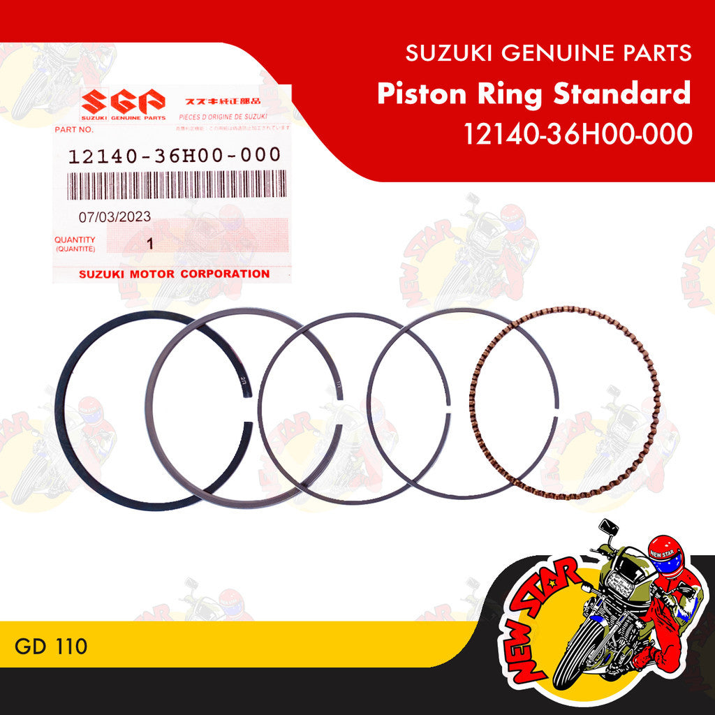 12140-36H00-000 | Piston Ring Standard | Genuine Suzuki parts | GD 110